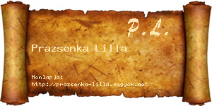 Prazsenka Lilla névjegykártya